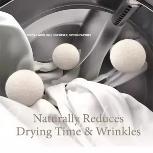 Felt Balls (3-Pack), Static Elimination Wool Balls, Wool Dryer Balls, Use for Laundry & Drying, Speed Up Drying, Remove Static Electricity