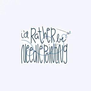 I'd Rather Be Needlepointing Sticker