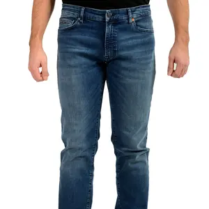 Hugo Boss Men's Regular Fit Blue Wash Straight Jeans US 36/36 IT 36/36