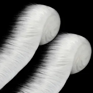 2 count Faux  Square Furry Fabric  Faux  Shaggy Furry Fabric Fluffy Chair Cover Patches Clothing Decoration Suitable for DIY Craft, 2 x 60 Inches(White)