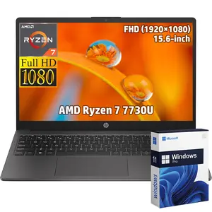 HP 255 G10 15.6" FHD Laptop, AMD Ryzen 7-7730U, 16GB RAM, 512GB SSD, Numeric Keypad, Webcam, Wi-Fi 6, Windows 11 Pro, For Business & Students