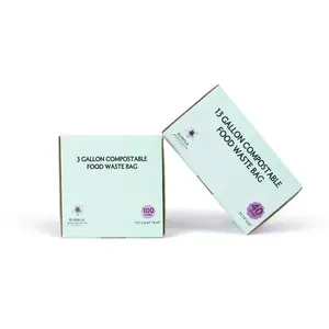 Compostable Kitchen Garbage Bags – 13 Gallon & 3 Gallon Sizes. Durable & Leak Proof