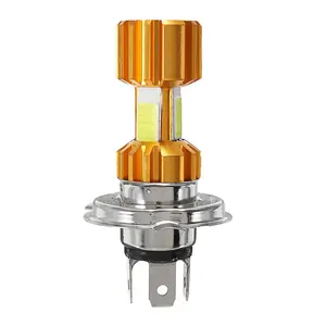 H4 Motorcycle Headlight Beam White Light Bulb Led Headlights Bulbs 6000K LED 18W Hi/Lo COB 2000LM