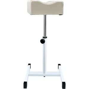 Pedicure Foot Rest,Height Adjustable Pedicure Chair,Non-Slip Pedicure Stool for Massage Office or  (Light Grey)