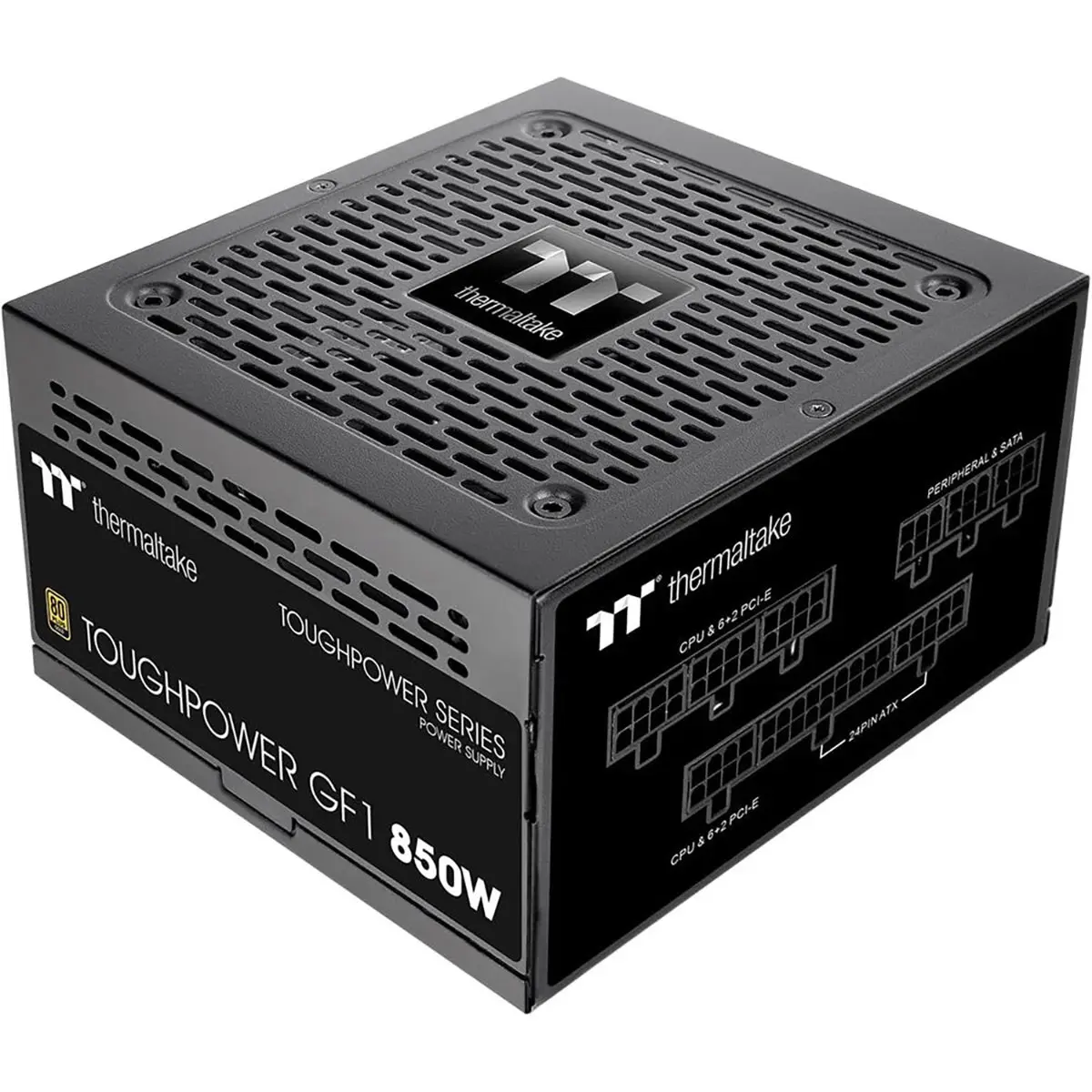 Thermaltake Toughpower GF1 TT Premium Edition 850W 80 Plus Gold Certified Fully Modular ATX Power Supply Unit, 2024 Version, Black