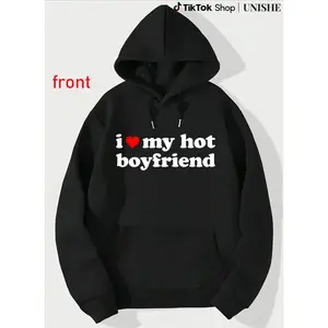 Casual I Love My Hot Boyfriend Hoodie – Unisex Long Sleeve Wear