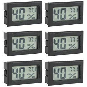 6Pack Mini Hygrometer Indoor Humidity Meter Hygrometer Digital Thermometers Humidity with (℉) for Greenhouse, Garden US