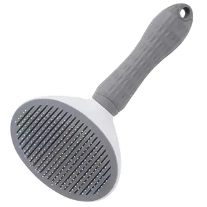 Pet Grooming Brush - Self Cleaning Slicker with Massage Tips - Removes Loose Hair & Tangles Fur Removal Tool