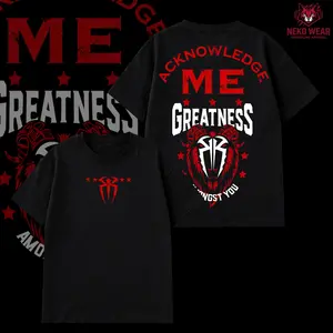 Roman Reigns Acknowledge Me Greatness WWE Wrestling T Shirt 100% Cotton, Tribal Chief Graphic Tee, Head of the Table Theme Shirt, Oversized Heavyweight Gym Pump Cover Streetwear Hoodie, Unisex Wrestling Fan Gift