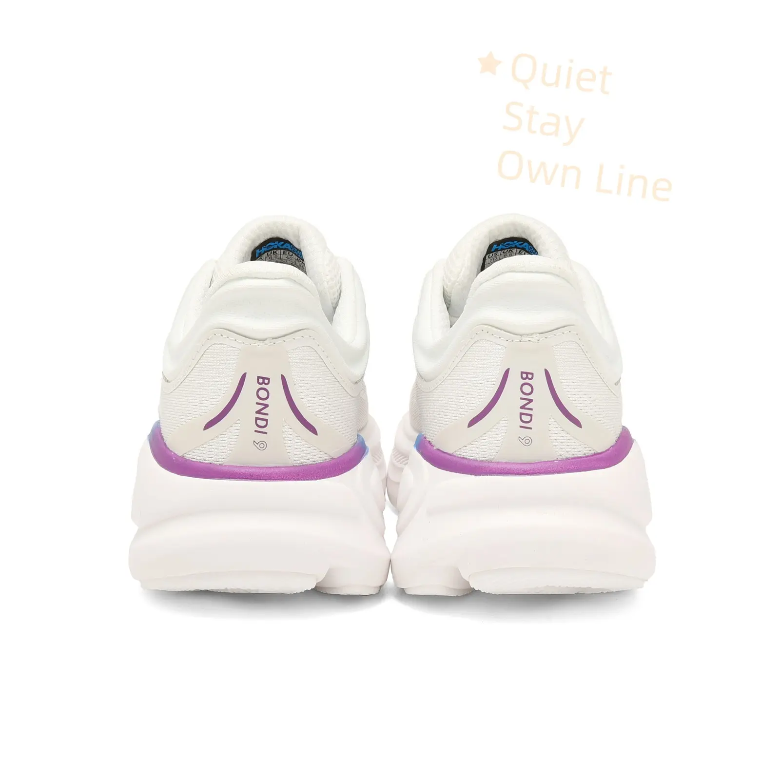 High Rebound Layered Blue Purple Strip Decor Cream White Light Flyknit Thick Sole Sports Sneakers, Soft Shock Absorb Unisex Trendy Platform