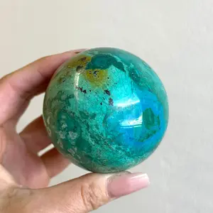 2.61 in Polished CHRYSOCOLLA with MALACHITE Sphere