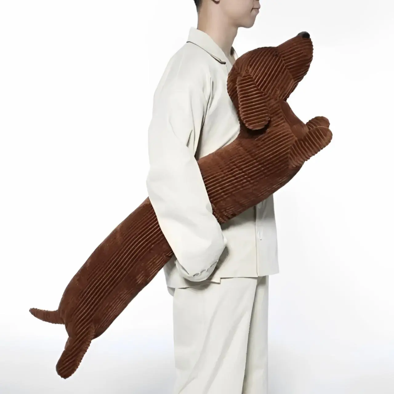Polyester Phthalate-Free Long Dog Shaped Plush Toy, Stuffed Animal Pillow Cushion, Soft Comfy Decor for Sofa, Bed, Office (Toys & Hobbies DIY Felt Crafts)