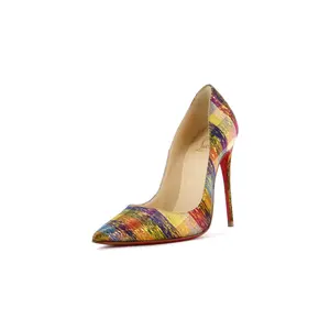 Pre-owned Christian Louboutin Women's So Kate Pumps Printed Canvas 120 by Rebag