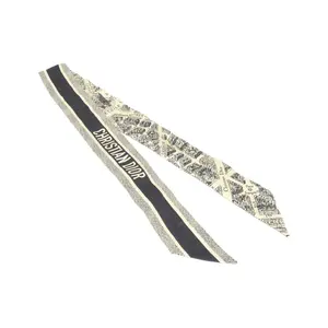 Pre-owned Dior Silk Small Leather Goods Christian PLAN DE PARIS Scarf