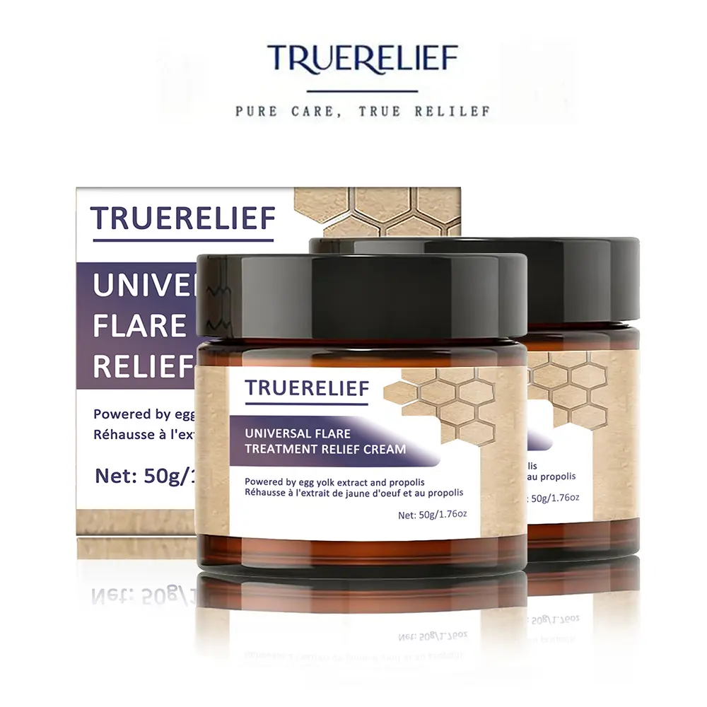 TRUERELIEF Universal Flare Care Therapeutic 50g Drawing Salve - Propolis & Egg Yolk Extract Formula for HS, Boils, Cysts Healing & Itching Skin, Anti-Chafing Wound Care