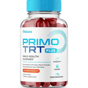 Primo TRT Gummies, Primo TRT Plus Advanced Performance Blend Supplement, PrimoTRT Try Prime Gomitas Maximum Strength Males Support for Overall Health Wellness All Natural Ingredients (60 Gummies)