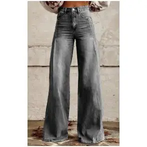 Fashionable printed flared jeans for Oversize style Womenswear Bottom Streetwear Trouser Comfort Pants Baggy Khdz1 Loose Fashionable printed flared jeans for Oversize style Womenswear Bottom Streetwear Trouser Comfort Pants Baggy Khdz1 Loose