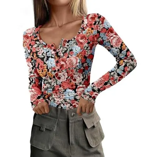 Floral Black Multicolored