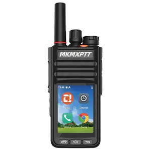 MKMXPTT Android 9.1 New Zello Walkie Talkie Intelligent Touch for Radio with PTT WIFI 2G 4G Handheld POC Global Coverage 8000Km