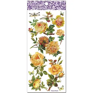 C305 Crystal Yellow Rose Dream Stickers