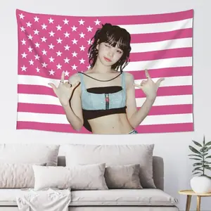 CHAE-WON Tapestry Flag Poster Wall Art College Dorm Livingroom Bedroom Home Room Indoor Decor Tapestries Cotton Decorative Decoration Cloth Modern Stripe Design Light