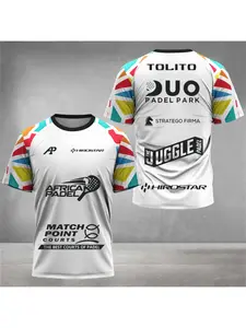 Men's T-shirt: High-quality sweat-wicking tennis training apparel, suitable for outdoor rock climbing and pairing with summer suit jackets; breathable and loose-fitting short sleeves