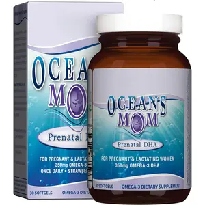 Prenatal DHA Fish Oil for Moms – Omega-3 Supplement with 350mg DHA for Baby’s Brain & Eye Development, Strawberry Flavor, 30 Softgels