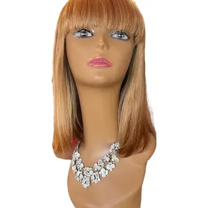 Misty-synthetic 14” f27/30 straight bob wig with bangs