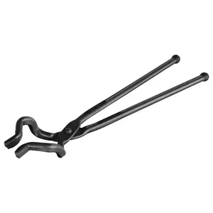 TikTokShopBlackFridayVEVOR Blacksmith Tongs, 18' Z V-Bit Tongs, Carbon Steel Forge Tongs with A3 Steel Rivets, for Knife Blades, Long Pieces, Circular Forgings, for Beginner and Seasoned Blacksmiths and Bladesmiths