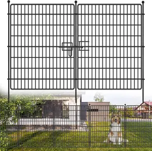 GARVEE Decorative No Dig Garden Fence for Outdoor Use - Rustproof Metal Wire Panel for Yard, Patio, and Animal Barrier Protection