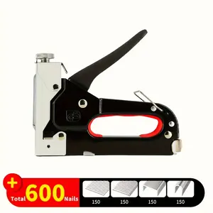4-in-1 Heavy-Duty Stapler Nail Gun Combination Tool for T U L N Nails Ideal for DIY Home Renovation Furniture Woodworking shopblackfriday christmasgiftideas giftsforhim tool set Metal Handle