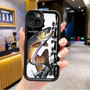 Vivid trout - fishing graphic TPU Case for iPhone 17 Pro Max 16 16e 15 14 Plus 13 12 Mini 11 Air X XS Straight Edge Drop-Resistant Rugged Durable Cover Shell Gift 2D printing