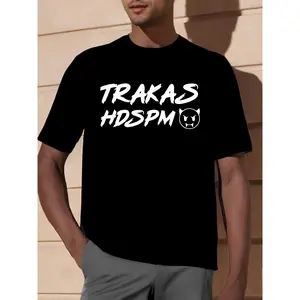 Payeah Trakas HDSPM Shirt Cotton T-Shirt Menswear Casual Summer Tees Crew Necks Shortsleeve Basic