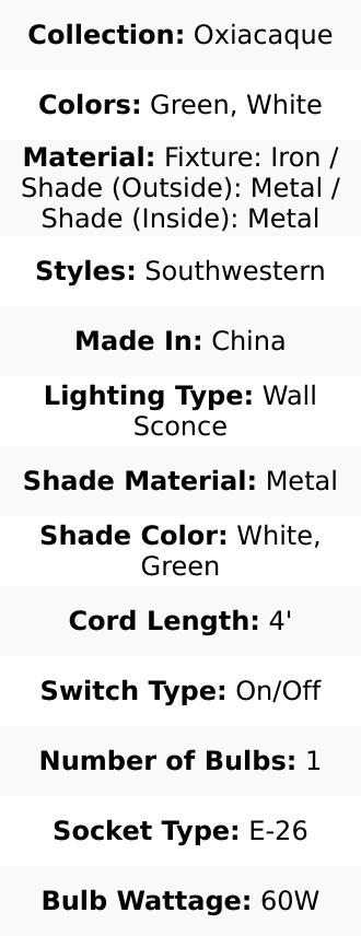 Forest Green Rustic Wall Sconce for hallway or bedroom lighting