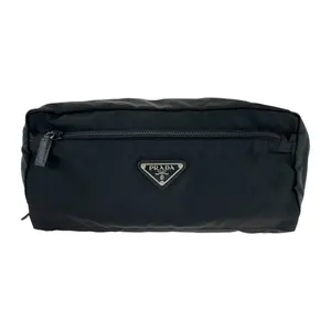 Pre-owned PRADA Nylon Tote Bags Tessuto Saffiano Leather Clutch Bag