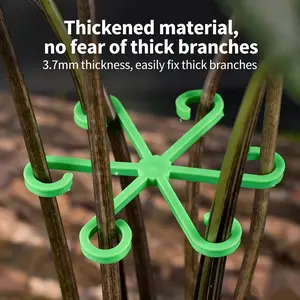 Reusable Climbing Indoor Plant Sticks, Thick Plastic Flower Support Rods Hooks, 4 Sizes (20pcs), for Plant Growth and Correction