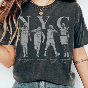 NYC Basketball Tee, Retro New York Basketball Shirt, Vintage Hoops NYC Shirt