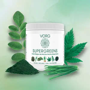 Vorg Supergreens -  Formulated with 7 green superfood ingredients, providing a concentrated dose of nutrients