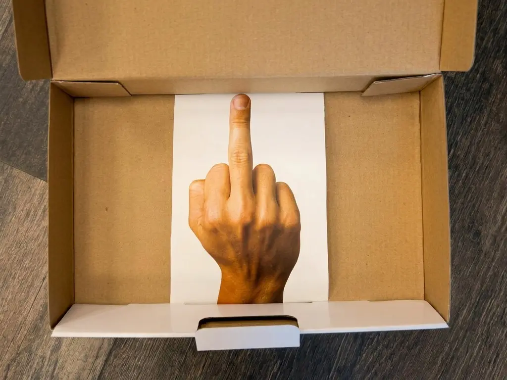 Gag Toy Middle Finger Prank Item, Funny Anonymous Mail Gag Gift for Friends