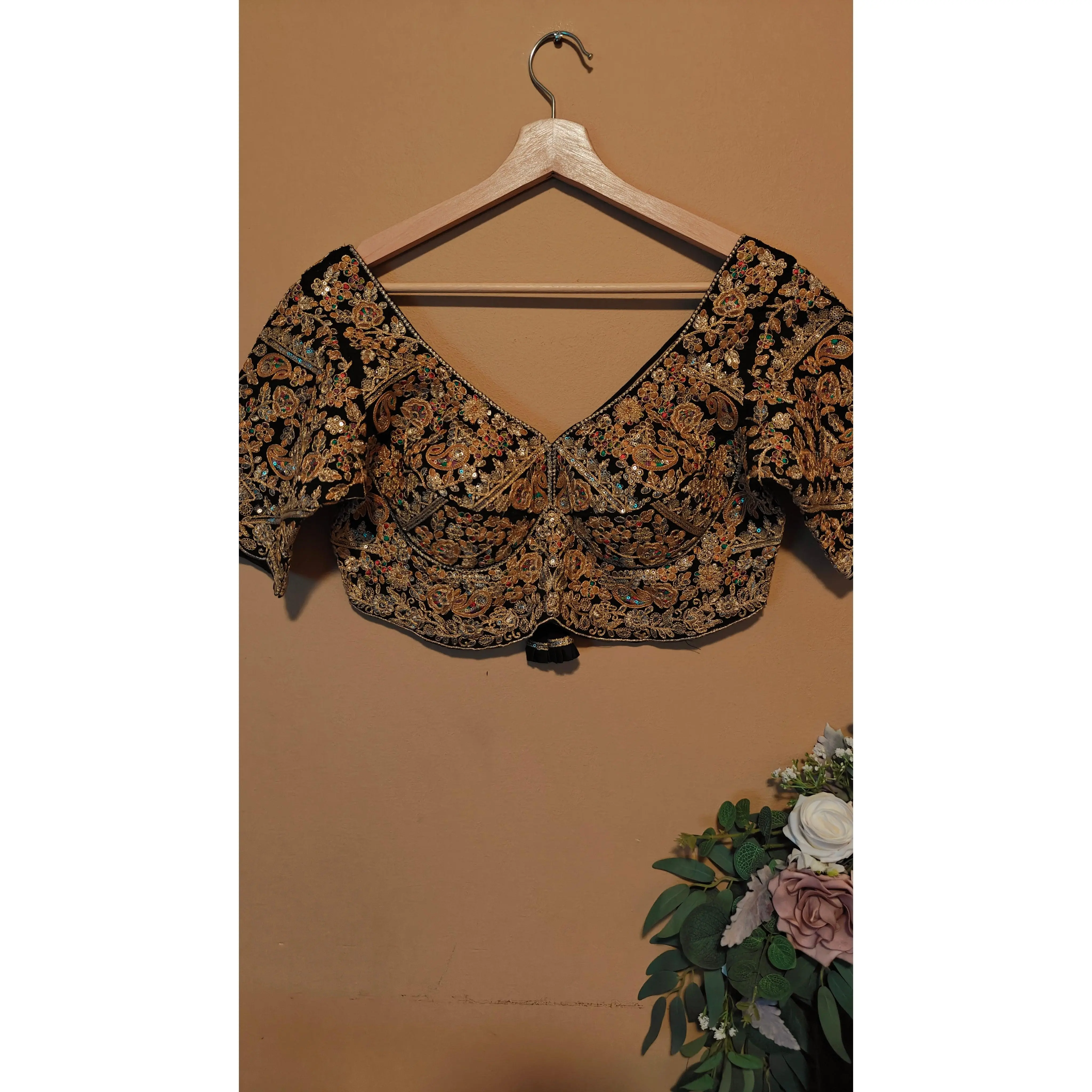 Black Color Sabhyasachi-Style Ready-to-Wear Blouse