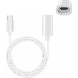 20ft Windproof USB-C Extension , Type C Male to Female  Extender Cord for Cameras, Ring Pan-Tilt Indoor Cam (2024 Release), MagSafe Charger, eufy340, iPhone17/16/15, White (20 FT)
