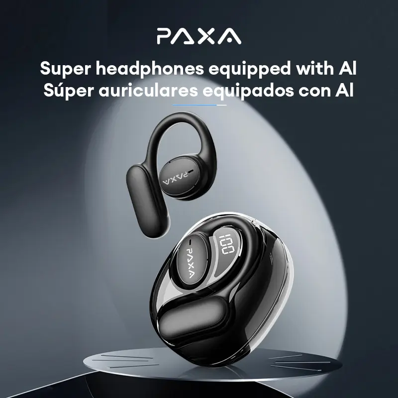 【Free shipping】PAXA OpenAir 5 Wireless Bluetooth 5.4 Earbuds High-Fidelity Robust Bass Sound Headphones, Breathable Open Ear Electronic Headset for Workout & Sports