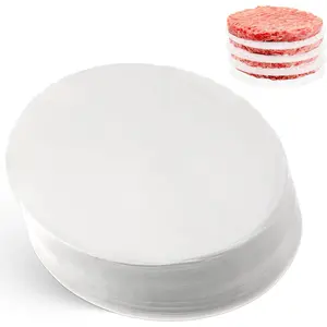 500 count 5 Inches Burger Patty Paper Round, Non Stick Hamburger Paper Pad, Burgers Press Papers for Press Patty  Sheets for Hamburger Patties Maker, Separating Freezing & More