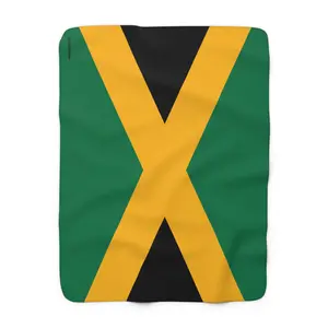 Jamaican Flag Sherpa Blanket