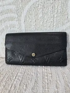 Pre-owned Louis Vuitton leather Small Leather Goods Preowned Empriente envelop wallet