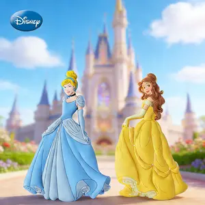 Disney Princess Refrigerator Magnet 1PC Officially Licensed Novelty 3D Figures Fridge Magnet Kitchen Decor PVC Home Decor Belle Cinderella