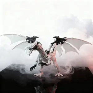 Anime Collection Blue-Eyes Dragon Figure, 12-Inch Luxury Premium Collectible Action Doll, Yu-Gi-Oh Fan Gift, Unisex Action Figure Statues Collectible Statue, Movable Articulating Figurine Figurines