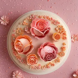 1 piece of 5-pole rose silicone mold with different regular shapes, suitable for polymer clay, soap, handicrafts, candles, aromatherapy production - durable and easy to use; Decorate with exquisite floral patterns; Jewelry making, epoxy resin casting