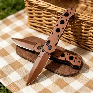 CR M16 Outdoor EDC Pocket Folding Knife, D2 Steel Blade with Nylon Fiber Handle Daily Carry Camping Hiking Tool for Great Gift for Men