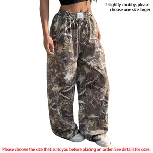 Slimming Casual Pants Hip Hop Retro Street Multi-pocket Camouflage Cargo Pants For Women Y2k Hip-hop Cargo Grunge Baggy Trousers，women's clothes，clothes women outdoorfun